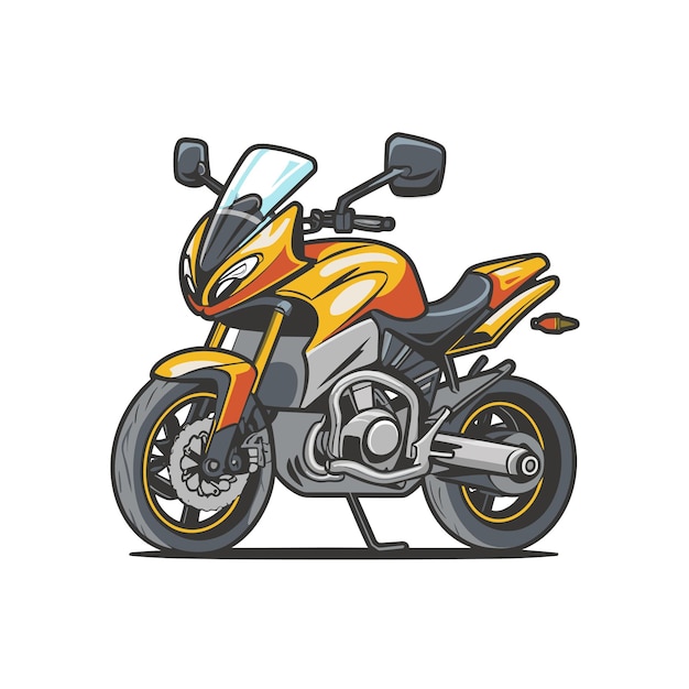 Vector una motocicleta con una imagen de una motocicleta en ella