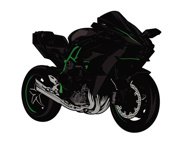 Vector una motocicleta rígida