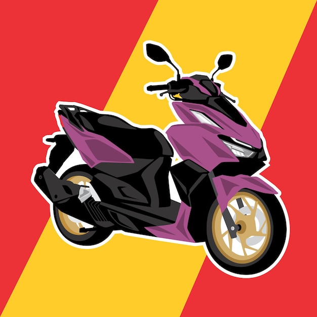 motocicleta scooter modelo matic vector dibujos animados