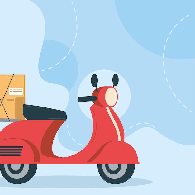 Motocicleta de servicio de entrega