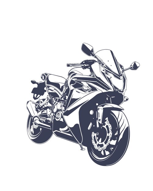 Vector motociclismo monocromo