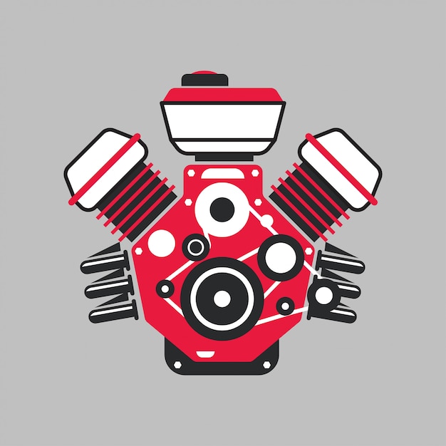 Motor de coche moderno