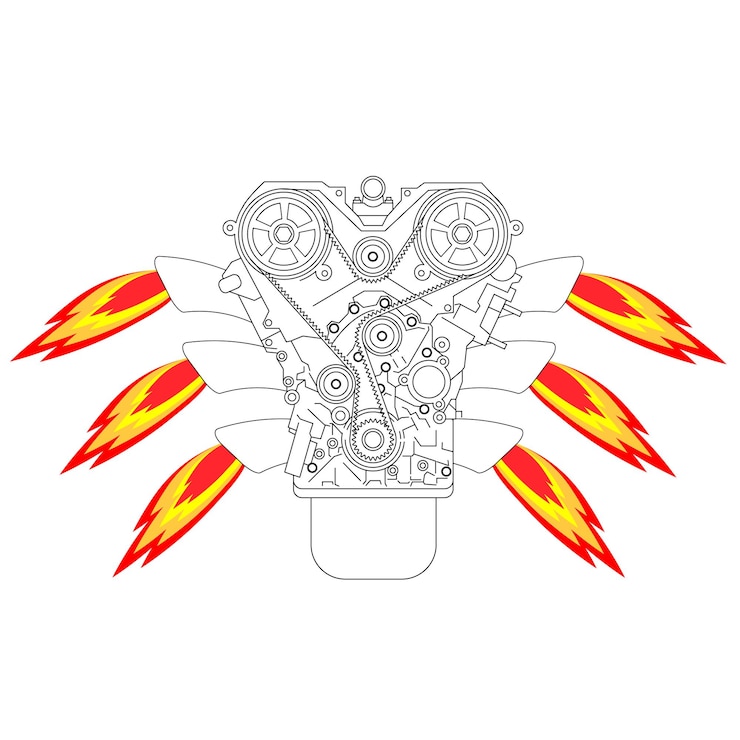 Vector motor de combustión interna