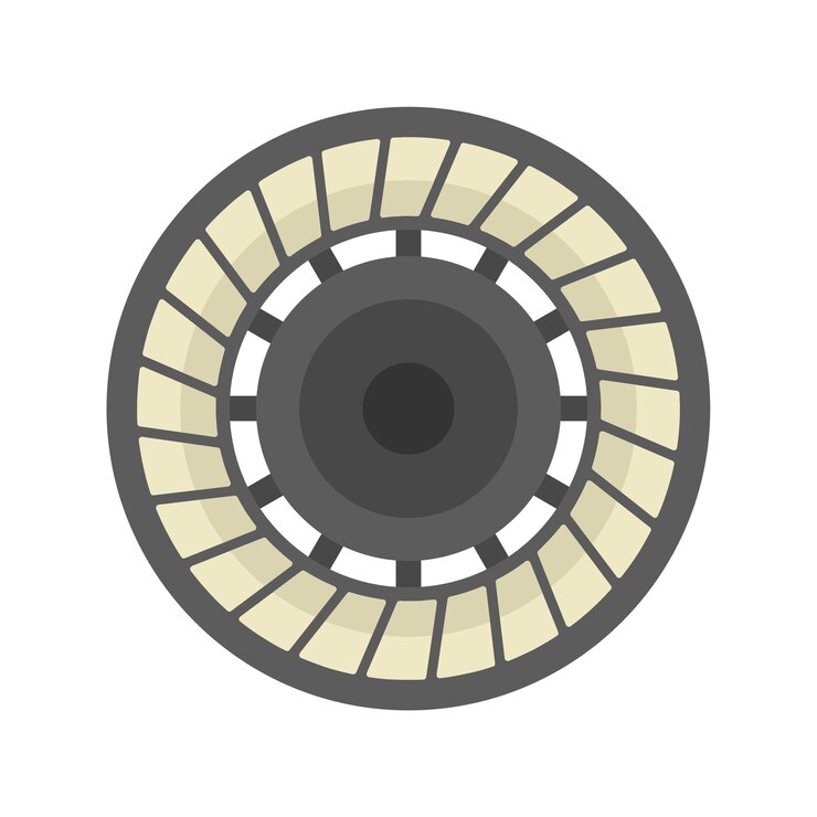 Vector motor de turbina circular que genera energía