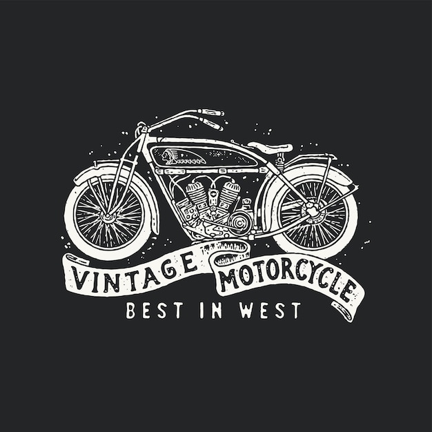motorcycle illustration old graphic design bikers badge garage vintage transport