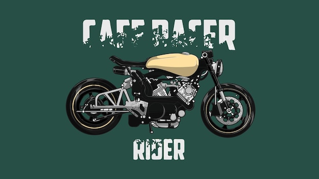 Motos personalizadas cafe racer vector ilustración