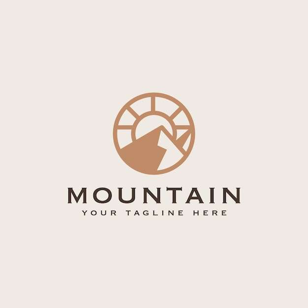 Mountain Adventure y Outdoor Vintage Logo Plantilla Insignia o Emblema Estilo Vector Ilustración