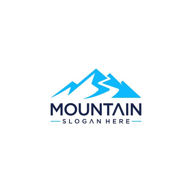 Mountain blue river logo