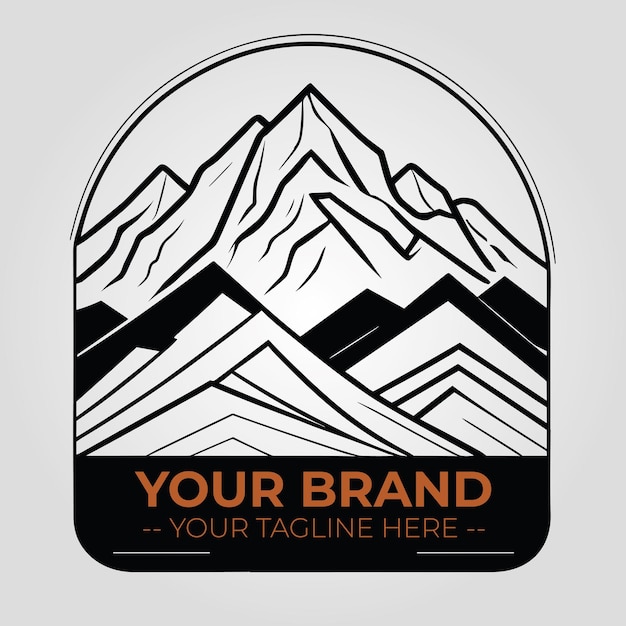 Mountain Logo un logotipo para expedición y marca o empresa de exterior.