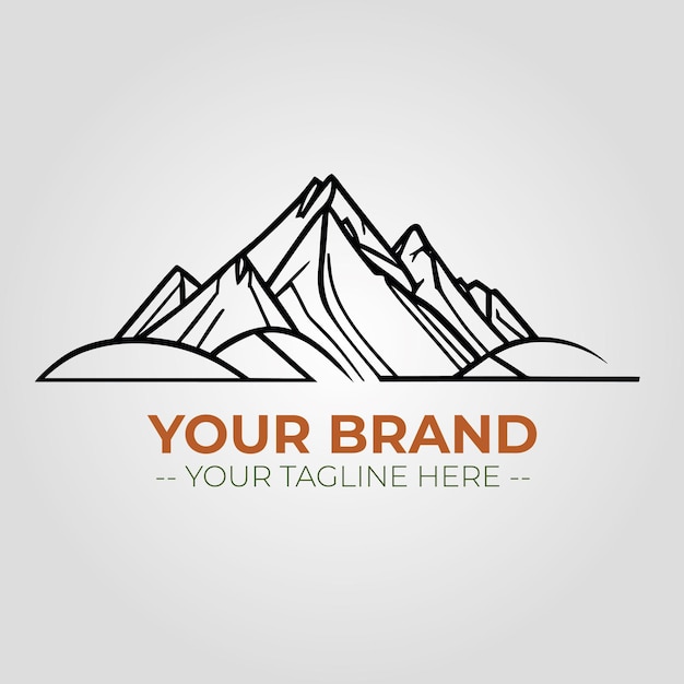 Mountain Logo un logotipo para expedición y marca o empresa de exterior.