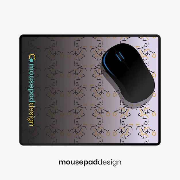 un mousepad con un diseño de ratón en él