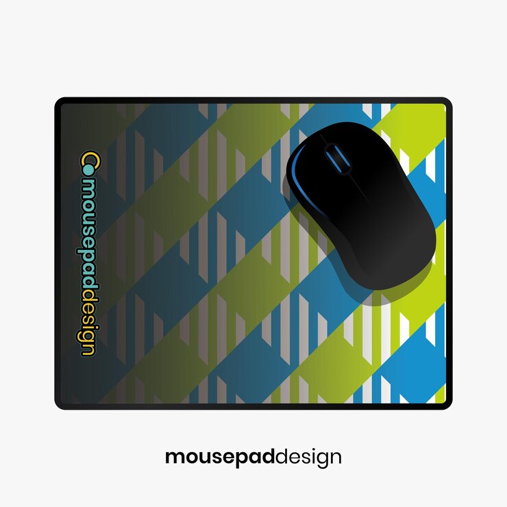 Vector un mousepad con un diseño de ratón en él