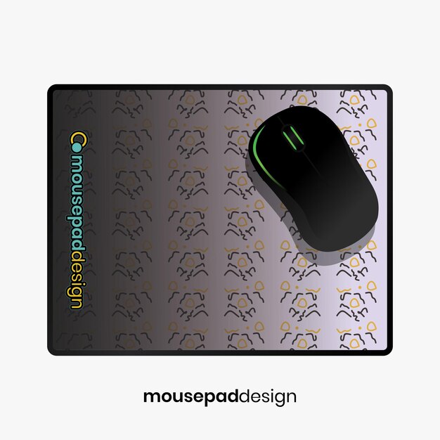 un mousepad con un diseño de ratón en él