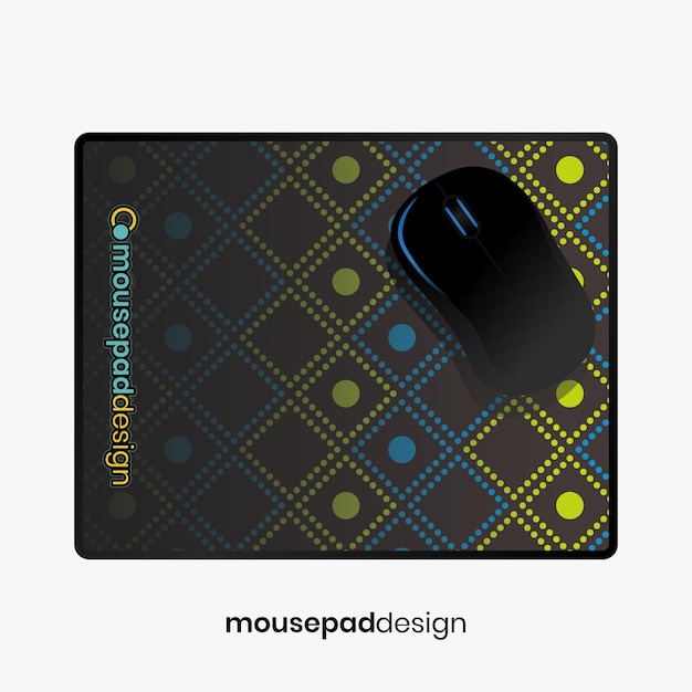 un mousepad con un diseño de ratón en él