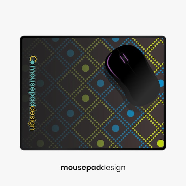 un mousepad con un diseño de ratón en él