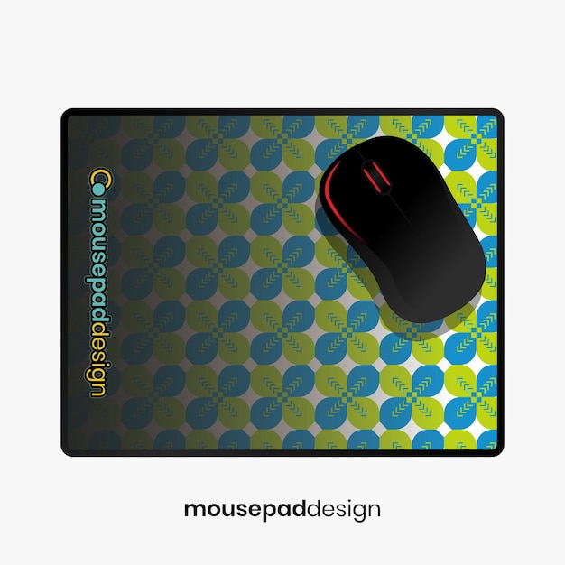 un mousepad con un diseño de ratón en él