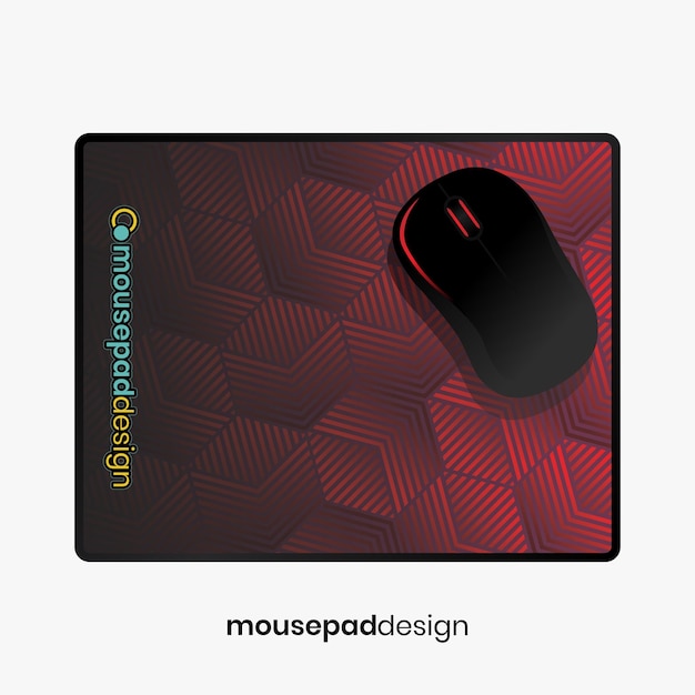 un mousepad con un diseño de ratón en él