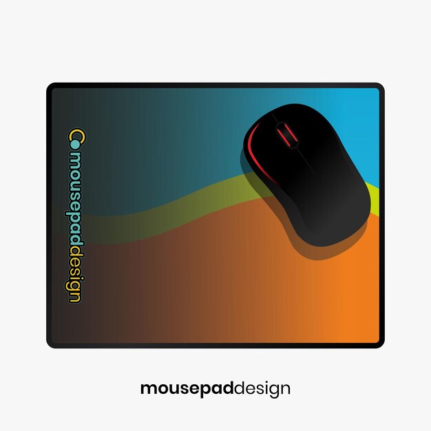 un mousepad con un diseño de ratón en él