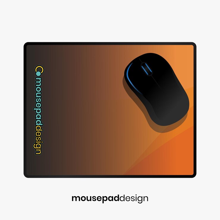 Vector un mousepad con un diseño de ratón en él