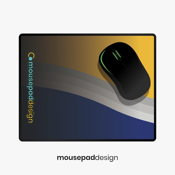 Vector un mousepad con un diseño de ratón en él