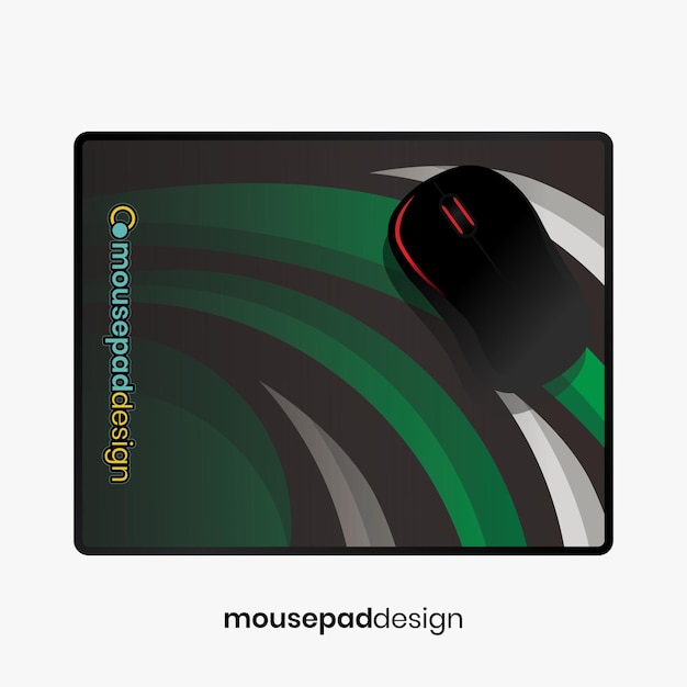 Vector un mousepad con un diseño de ratón en él