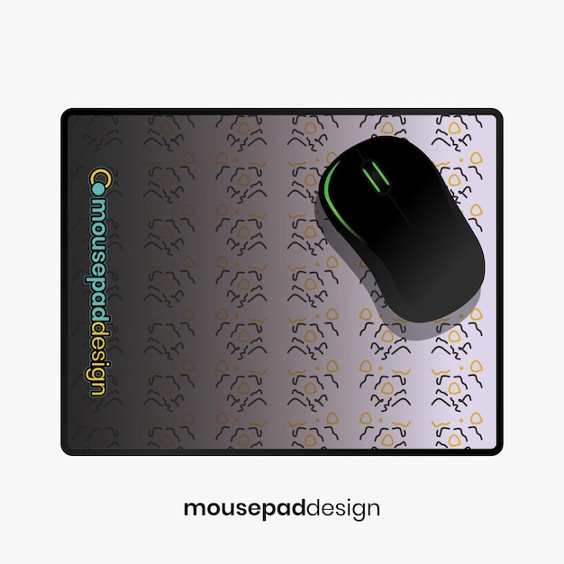 un mousepad con un ratón en él y las palabras ratón en la pantalla