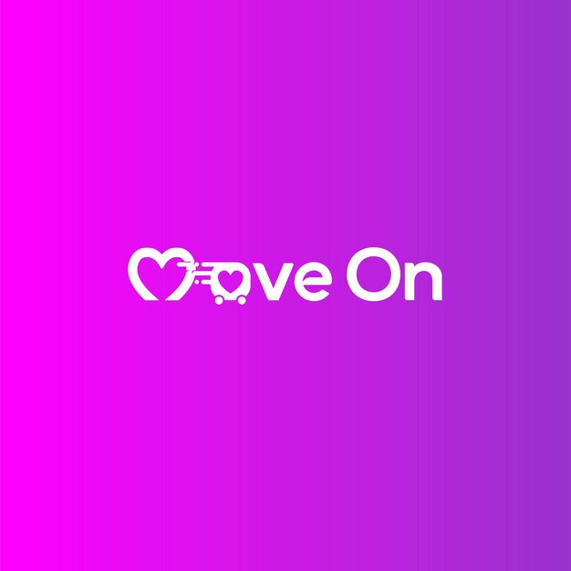 MOVE ON wordmark Logotipo Dejando atrás un amor roto