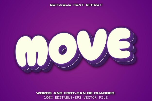 Mover estilo de dibujos animados de efecto de texto