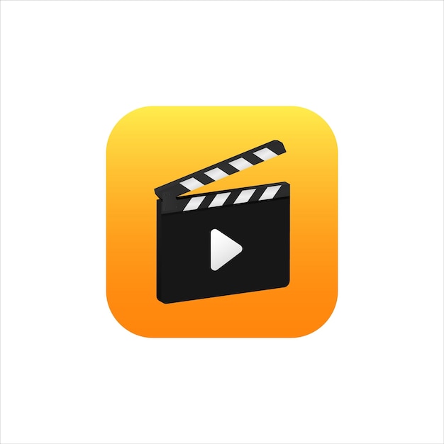 Mover el icono de la aplicación para el teléfono móvil en fondo amarillo con icono de montaje moderno con gradiente