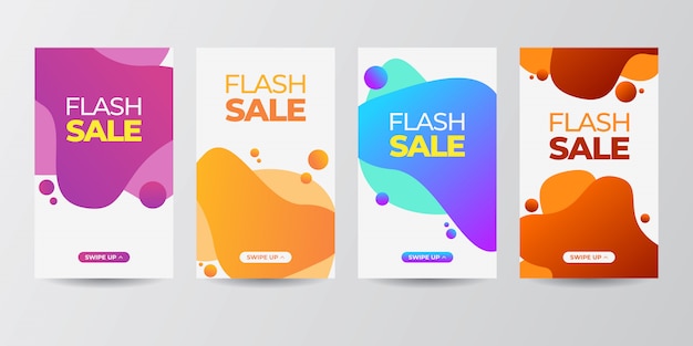 Móvil dinámico moderno y dinámico para conjunto de banner de venta flash