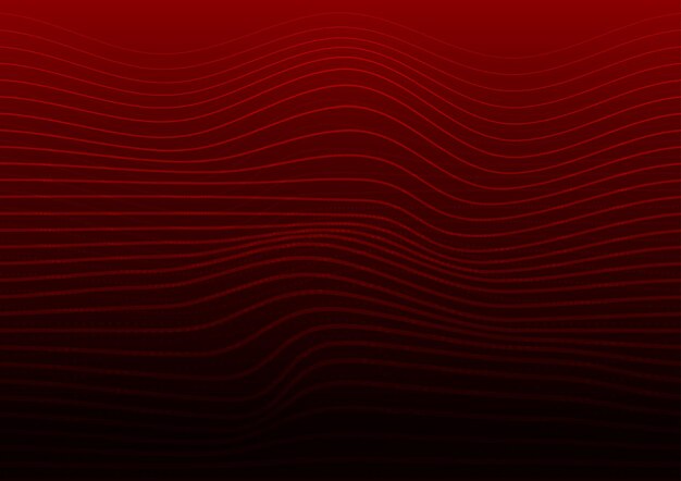 Movimiento abstracto dinámico línea roja onda fondo de estandarte digital moderno