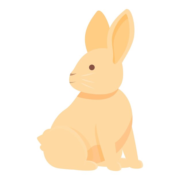 Movimiento conejo icono dibujos animados vector mascota animal raza mamífero