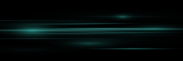 Movimiento del efecto de luz Líneas de efecto de velocidad en un fondo negro