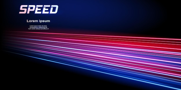 Movimiento moderno abstracto de alta velocidad Movimiento dinámico colorido sobre fondo azul Tecnología de movimiento