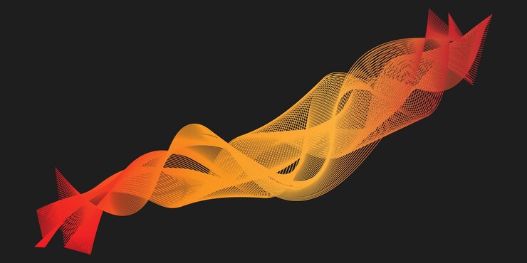 Movimiento de onda abstracto con colores gradientes