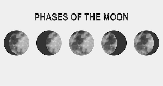Movimientos de las fases lunares realistas