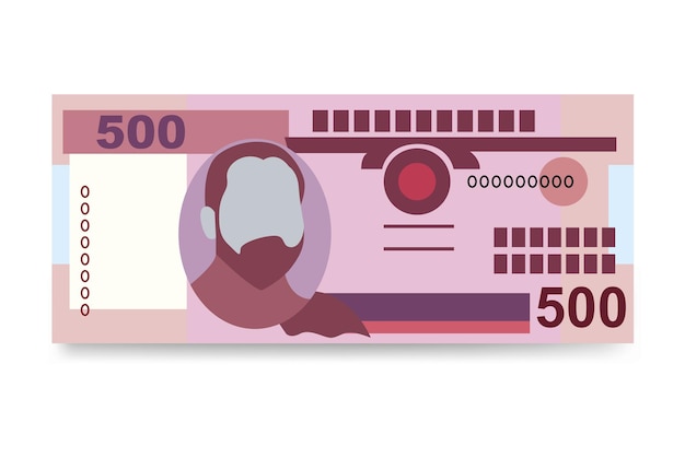 Vector mozambique metical vector ilustración conjunto de dinero mozambiqueño paquete de billetes papel moneda 500 mzn