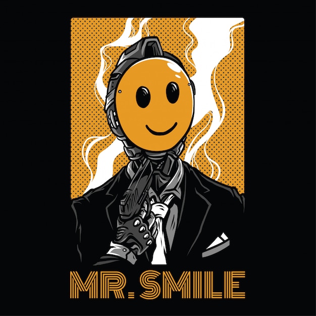 Mr smile ilustración
