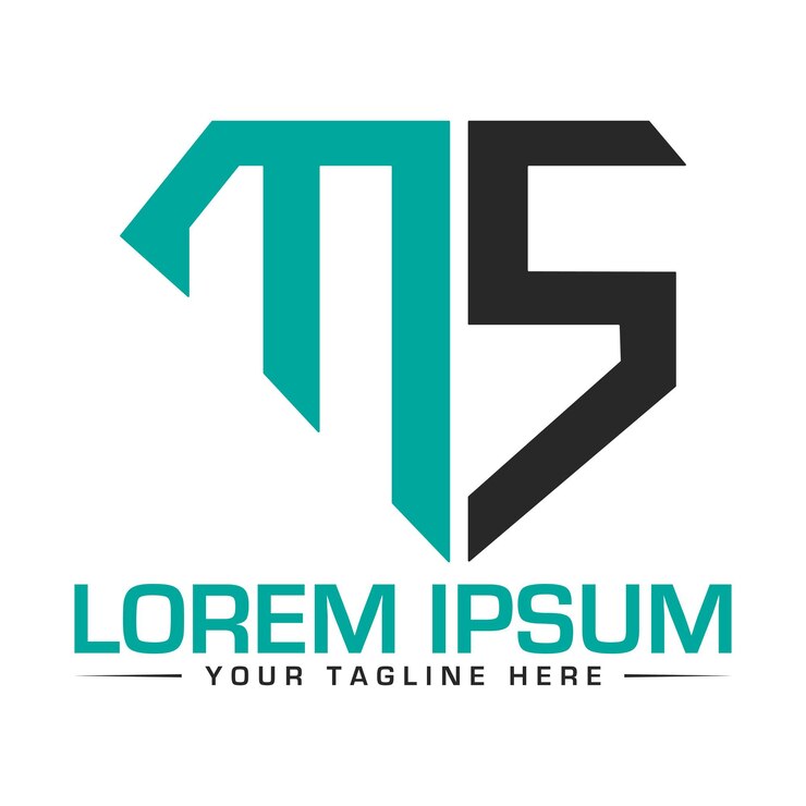 Vector ms sm m letras abstractas logotipo monograma diseño único y profesional del logotipo sm