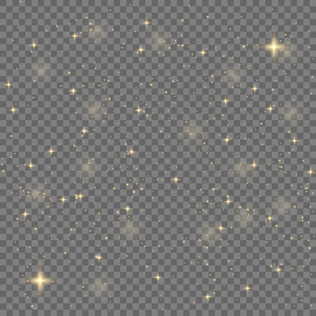 muchas estrellas que están en un fondo transparente
