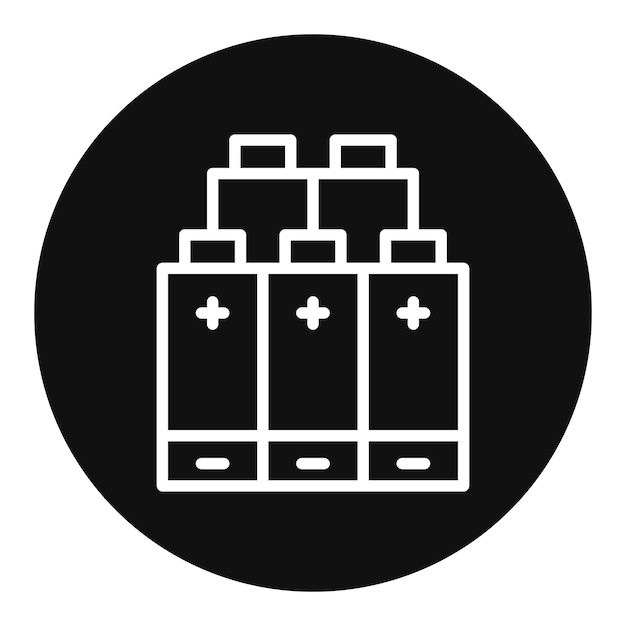 Muchas imágenes vectoriales de iconos de baterías se pueden usar para la batería y la energía
