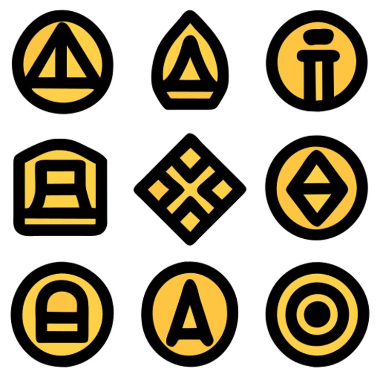 Vector muchos iconos formas conjunto icona de colección