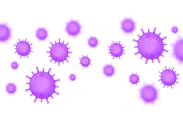 Muchos virus corona flotando sobre un fondo blanco. Concepto de prevención de enfermedades por virus.