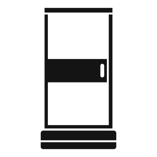 Muebles cabina de ducha icono simple vector puerta de vidrio diseño de agua