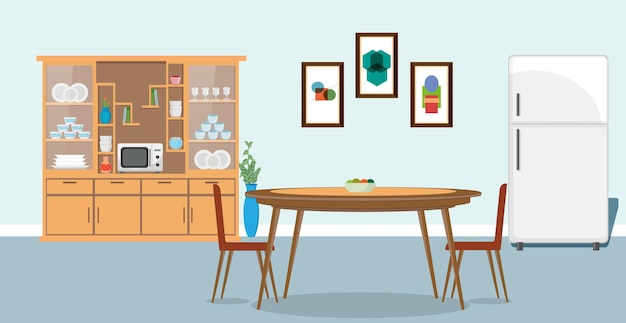 Vector muebles para la habitación ilustración