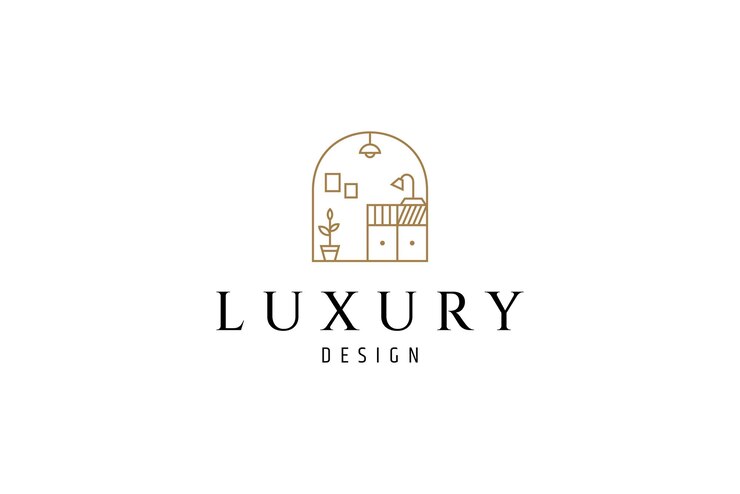muebles para el interior del logotipo de la habitación