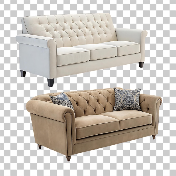 Vector muebles para el interior moderno sofás y sofás seccionales sofás de diseño minimalistaimagen de png