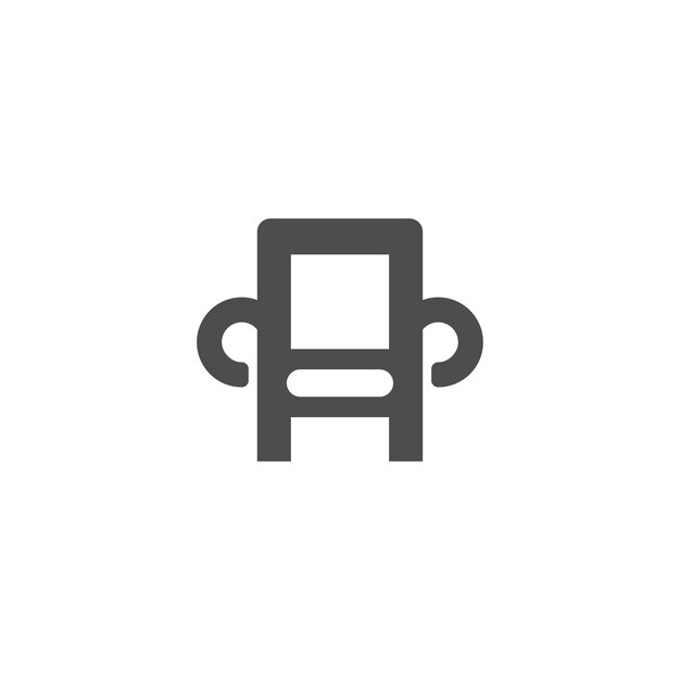 Muebles logo icono vector diseño plano