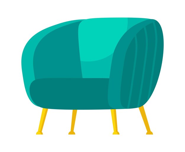 Muebles modernos Sillón cómodo Ilustración vectorial
