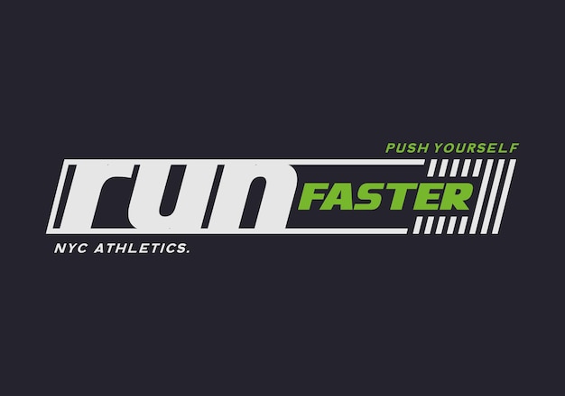 se muestra un cartel de una carrera con las palabras correr rápido en él